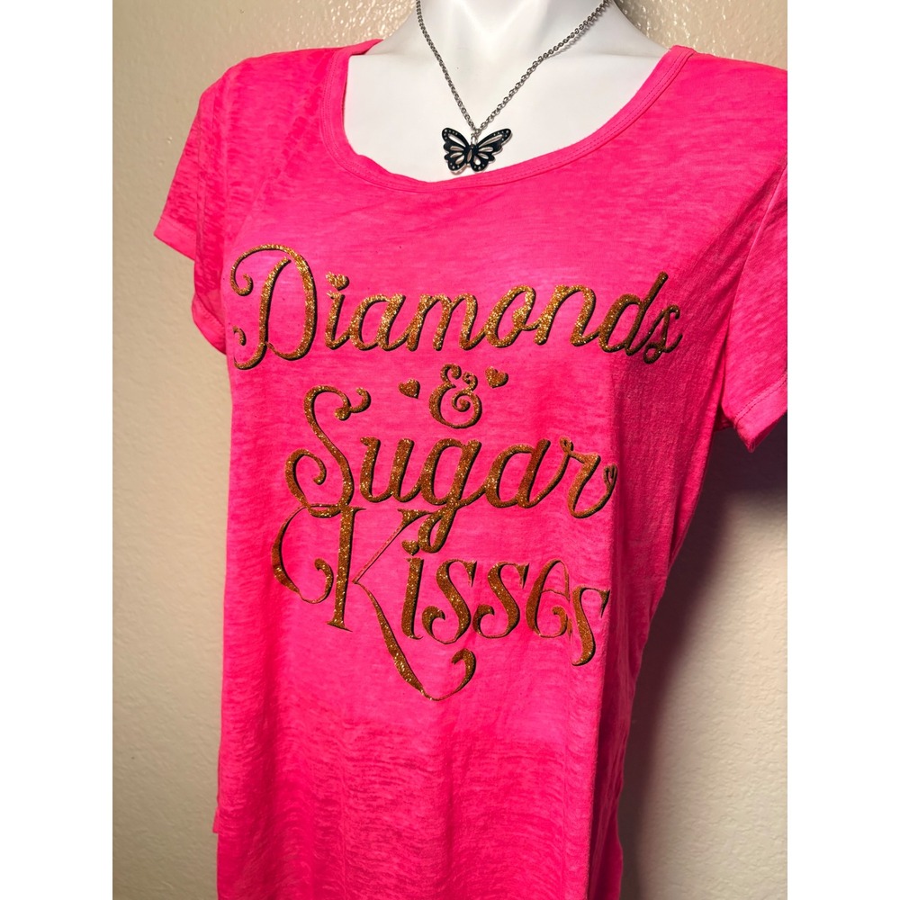 Y2K Rocker Girl All Access Neon Pink Diamonds & Sugar Kisses Gold Glitter #5 - Picture 2 of 3